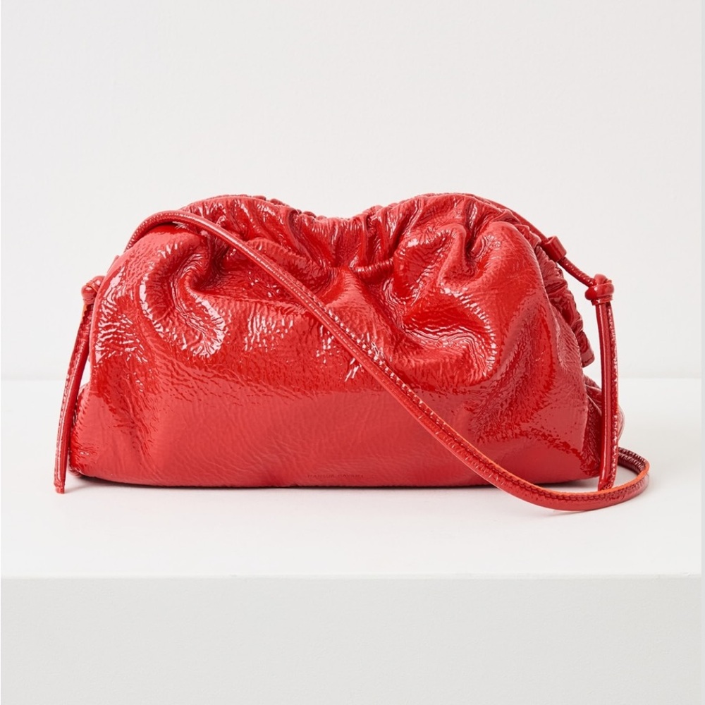 Mansur Gavriel mini cloud clutch in WHITE